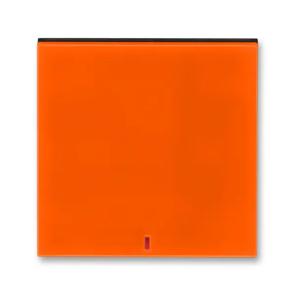 3559H-A00655 66  Kryt spínače kolébkového s červeným průzorem, oranžová / kouřová černá